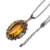 Colier din argint cu ccitrin, peridot, topaz si turmalina - Madammi.ro
