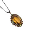 Colier din argint cu ccitrin, peridot, topaz si turmalina - Madammi.ro