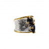 Inel argint cu opal negru si topaz - Madammi.ro
