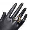 Inel argint cu opal negru si topaz - Madammi.ro