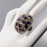 Inel din argint cu ametist  si blue topaz  - Madammi.ro