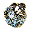 Inel din argint cu blue topaz si ametist - Madammi.ro