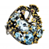 Inel din argint cu blue topaz si ametist - Madammi.ro