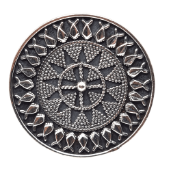 Inel masiv din argint cu aspect vintage - mandala - India-Madammi.ro