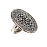 Inel masiv din argint cu aspect vintage - mandala - India - Madammi.ro