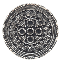 Inel masiv din argint cu aspect vintage - mandala - India - Madammi.ro
