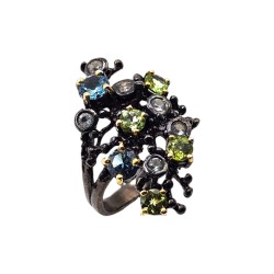 Set din argint cu topaz si peridot - Madammi.ro