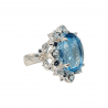 Inel argint cu topaz albastru 28ct si safir - Madammi.ro