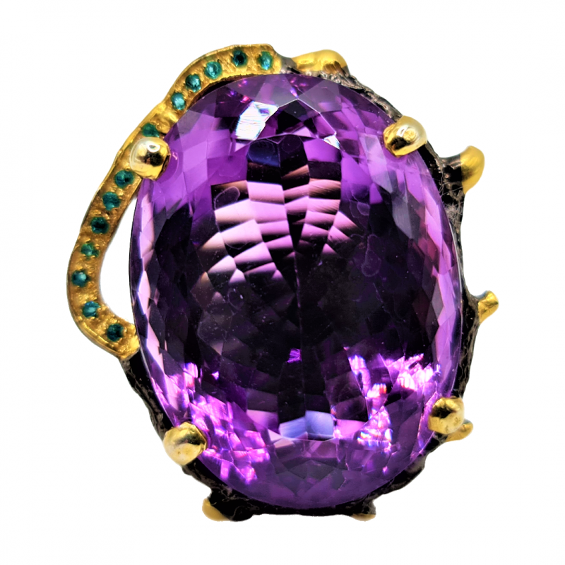 Inel din argint cu ametist  55ct  - Madammi.ro