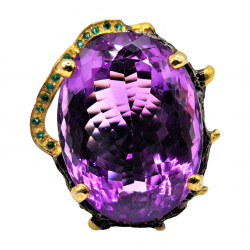 Inel din argint cu ametist  55ct  - Madammi.ro
