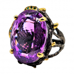 Inel din argint cu ametist  55ct  - Madammi.ro