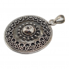 Pandantiv din argint cu aspect vintage - accente etnice- India