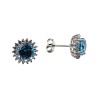 Cercei din argint cu topaz albastru si zircon - Madammi.ro