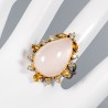 Inel din argint cu cuart roz, citrin si cubic zirconia de la Madammi.ro