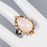 Inel din argint cu cuart roz, citrin si cubic zirconia de la Madammi.ro