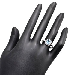 Inel argint cu topaz albastru - Madammi.ro