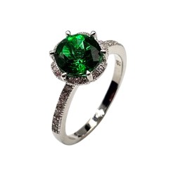 Inel argint cu topaz verde - Madammi.ro