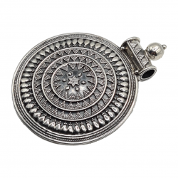 Pandantiv din argint cu aspect vintage - mandala- India - Madammi.ro