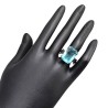 Inel argint cu cubic zirconia albastru - Madammi.ro