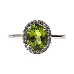 Inel argint cu peridot - Madammi.ro
