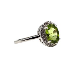 Inel argint cu peridot - Madammi.ro