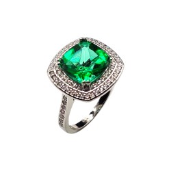 Inel argint cu topaz verde - Madammi.ro