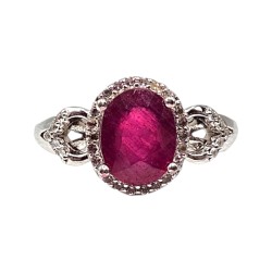 Inel argint cu rubin - Madammi.ro