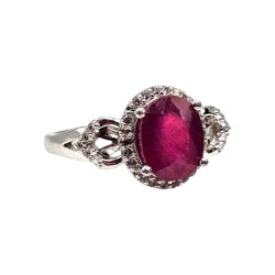 Inel argint cu rubin - Madammi.ro