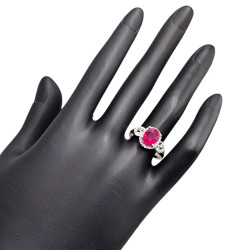 Inel argint cu rubin - Madammi.ro