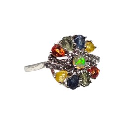 Inel argint cu opal si safir - Madammi.ro