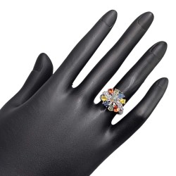 Inel argint cu opal si safir - Madammi.ro