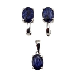 Set din argint cu safir - Madammi.ro