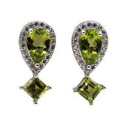 Cercei argint cu peridot - Madammi.ro