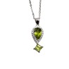 Colier argint cu montura de peridot - Madammi.ro