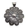 Pandantiv din argint cu aspect vintage - floral - India -Madammi.ro