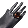 Inel argint cu lemon cuart  coniac 48ct - Madammi.ro