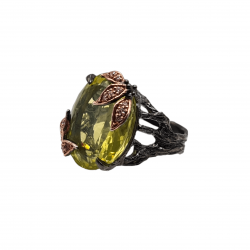 Inel argint cu cuart lemon 28ct - Madammi.ro
