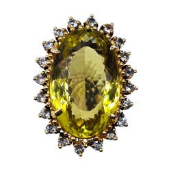 Inel din argint cu cuart lemon 45ct - Madammi.ro