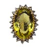 Inel din argint cu cuart lemon 45ct - Madammi.ro