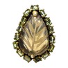 Inel din argint cu cuart lemon gravat 38ct - Madammi.ro