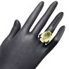 Inel din argint cu cuart lemon gravat 28ct - Madammi.ro