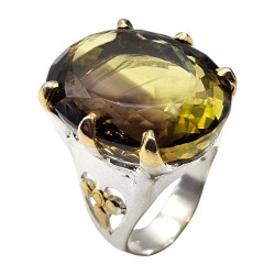 Inel argint cu cuart lemon 43ct - Madammi.ro