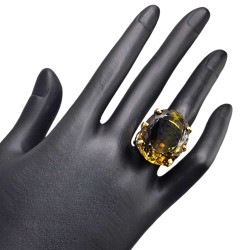 Inel argint cu cuart lemon 43ct - Madammi.ro