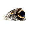 Inel din argint cu cubic zirconia albastru- Madammi.ro