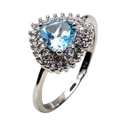 Inel din argint cu sky blue topaz  - Madammi.ro
