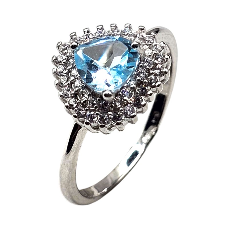 Inel din argint cu sky blue topaz  - Madammi.ro