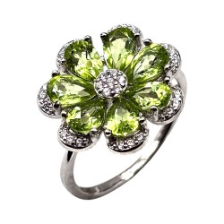 Inel argint cu peridot - Madammi.ro