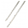 Lantisor argint  plat placat cu rodiu - colier impletit - glamour - Madammi.ro
