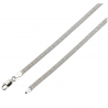 Lantisor argint, plat - model sarpe structurat - Madammi.ro