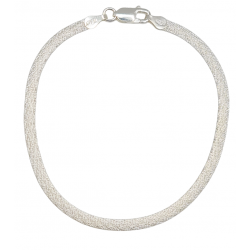 Lantisor argint, plat - model sarpe structurat - Madammi.ro